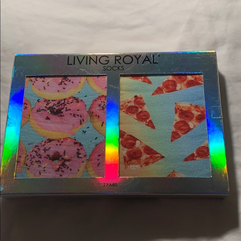 Living royal 2 pair crew socks